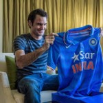 Roger Federer with Indian shirt