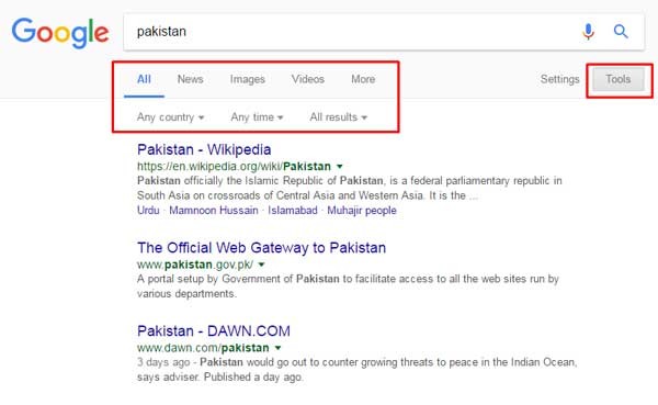 pakistan search results