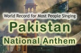 National anthem world record Pakistan