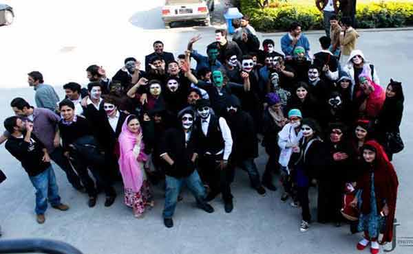Halloween party in pakistani university