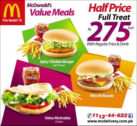 Mcdonald's half price deals