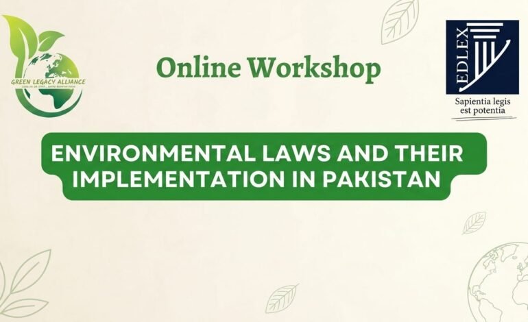 Environmental online Workshop Pakistan banner